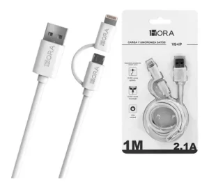 Cable USB a V8+Tipo C 1HORA