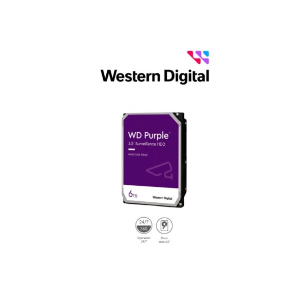 Disco Duro de 6 TB Purple Especial para Videovigilancia