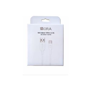 Cable tipo C/ 1M/2.1A    Color blanco