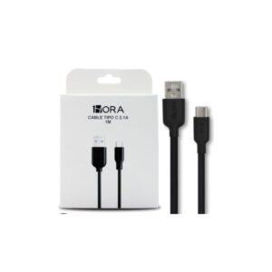 Cable tipo C /2.1A/1M Color Negro