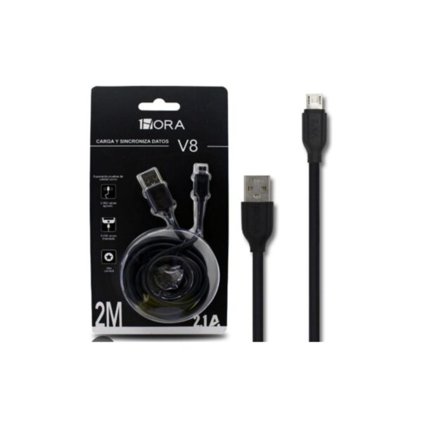 Cable V8/2M/1HORA/NEGRO