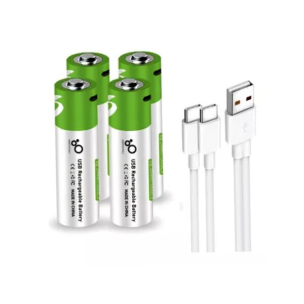 Pilas/AA/Con carga USB tipo C/pack