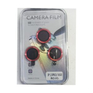 Protectores de camara para iP /15 PRO/MAX/Rojo