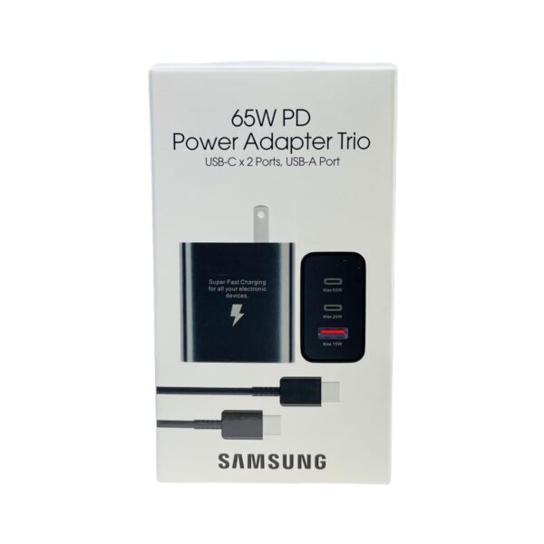Cargador Kit /Samsung /3Puertos/Negro /65W PD/Original
