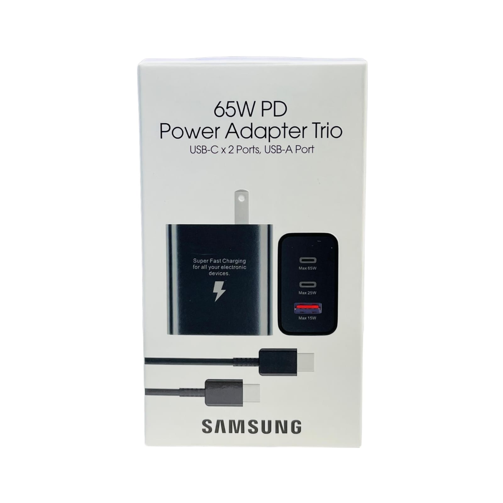 Cargador Kit /Samsung /3Puertos/Negro /65W PD/Original
