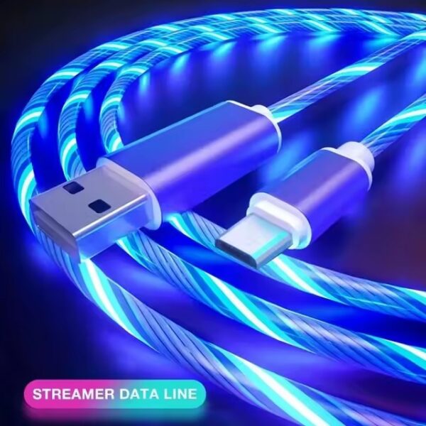 Cable con luz AZUL Tipo C
