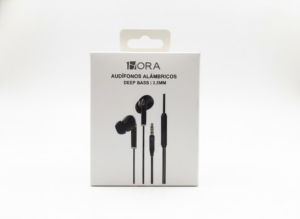 Audifonos alambricos entrada 3.5mm Negro