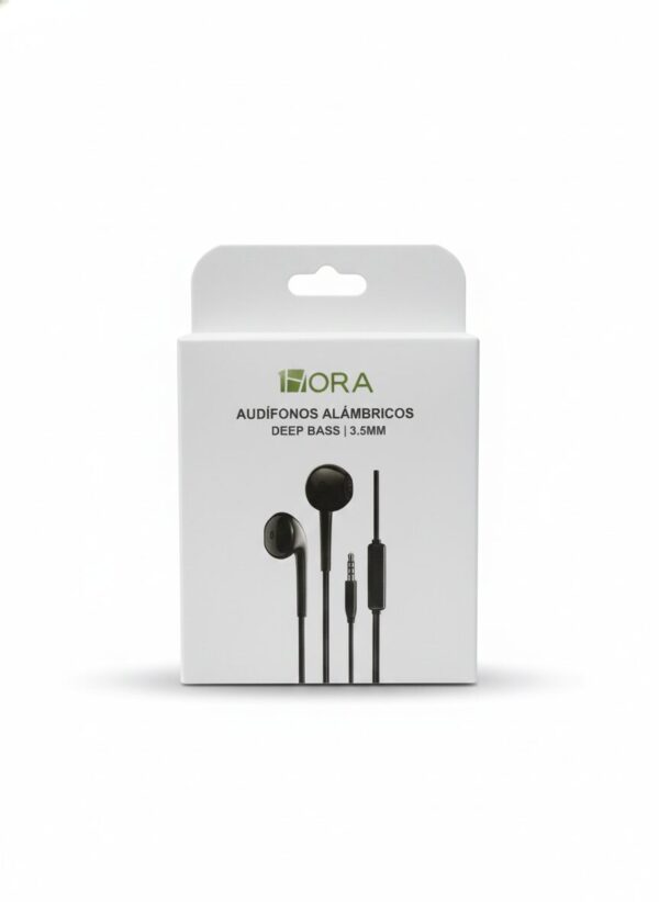 Audifonos alambricos entrada 3.5mm Deep Bass Negro