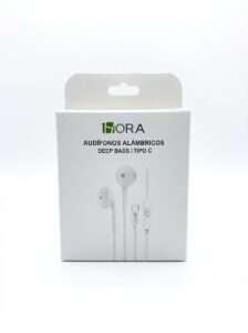 Audífonos alámbricos entrada tipo C Blanco
