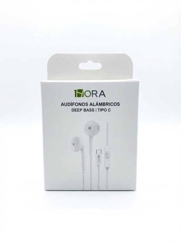Audífonos alámbricos entrada tipo C Blanco