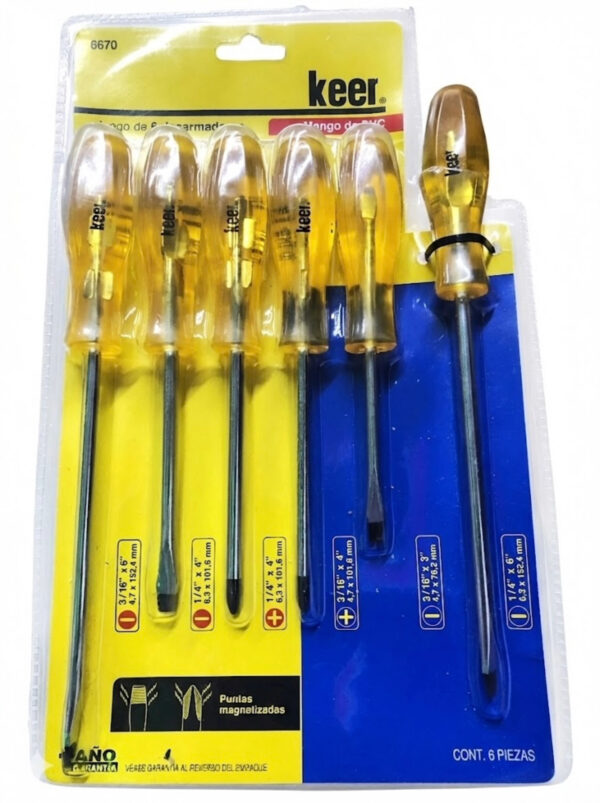 Juego de 6 desarmadores